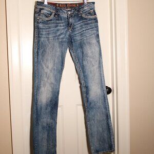 Rock Revival buckle elaina easy boot jeans acid wash size 31 long